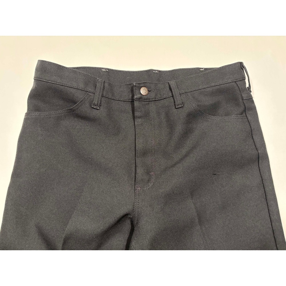 Wrangler Wrancher Dress Jeans Mens 36x30 Black Polyester Twill Western Flare - Picture 2 of 7